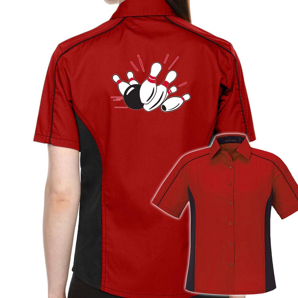 Pin Splash A Classic Retro Bowling Shirt- The Muckler (Ladies) - Includes Embroidered Name #127