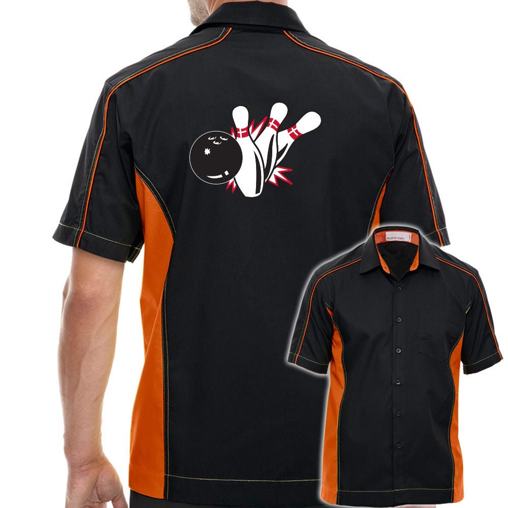 Pin Splash B Classic Retro Bowling Shirt - The Muckler - Includes Embroidered Name #125