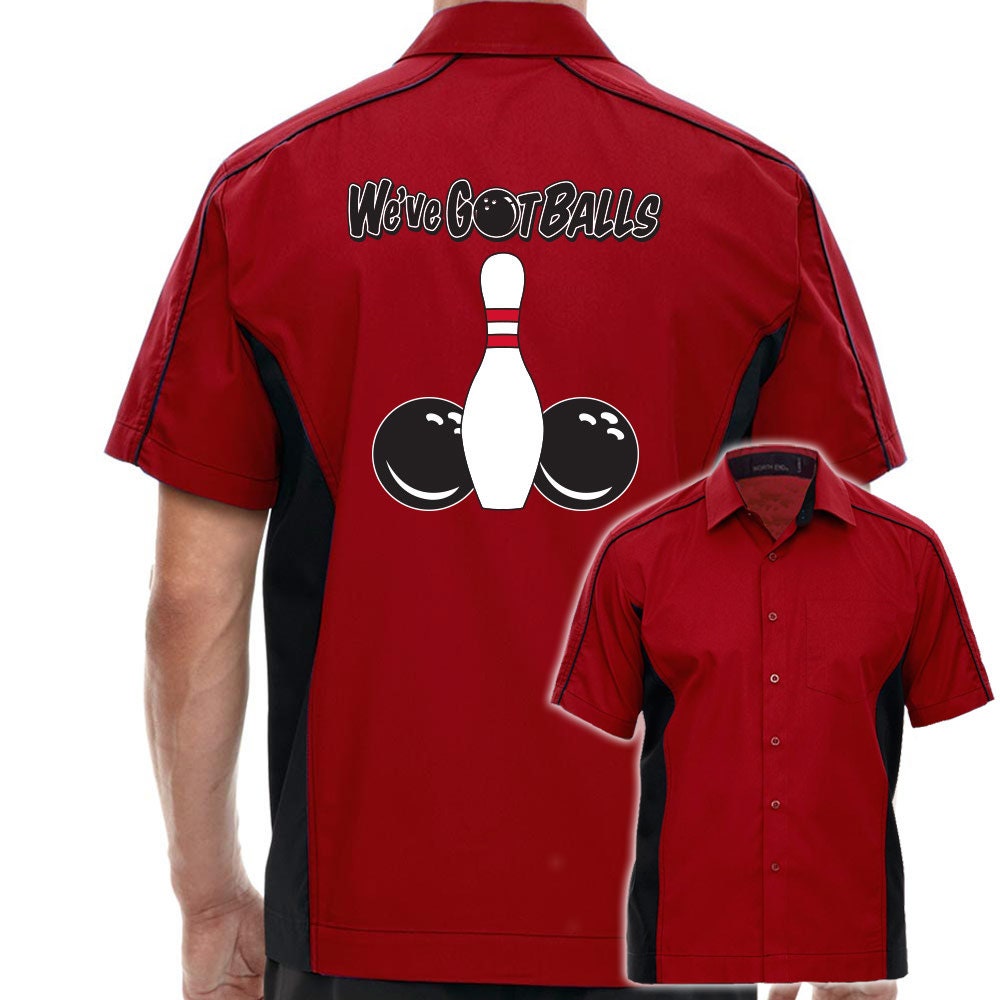 We've Got Balls Classic Retro Bowling Shirt - The Muckler - Includes Embroidered Name