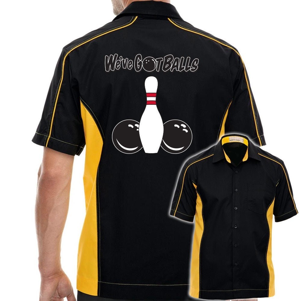 We've Got Balls Classic Retro Bowling Shirt - The Muckler - Includes Embroidered Name