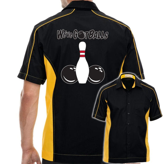 We've Got Balls Classic Retro Bowling Shirt - The Muckler - Includes Embroidered Name