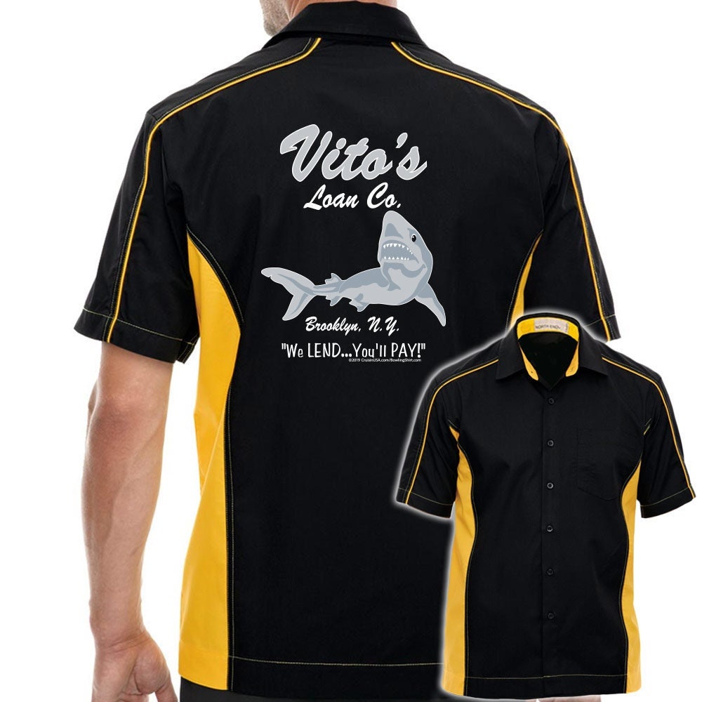 Vito's Loan Co. Classic Retro Bowling Shirt - The Muckler - Includes Embroidered Name