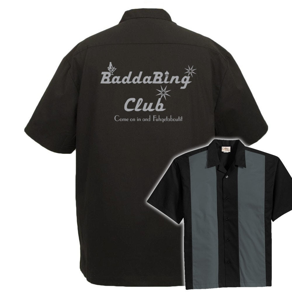 Baddabing Club Classic Retro Bowling Shirt - The Player - Includes Embroidered Name #118