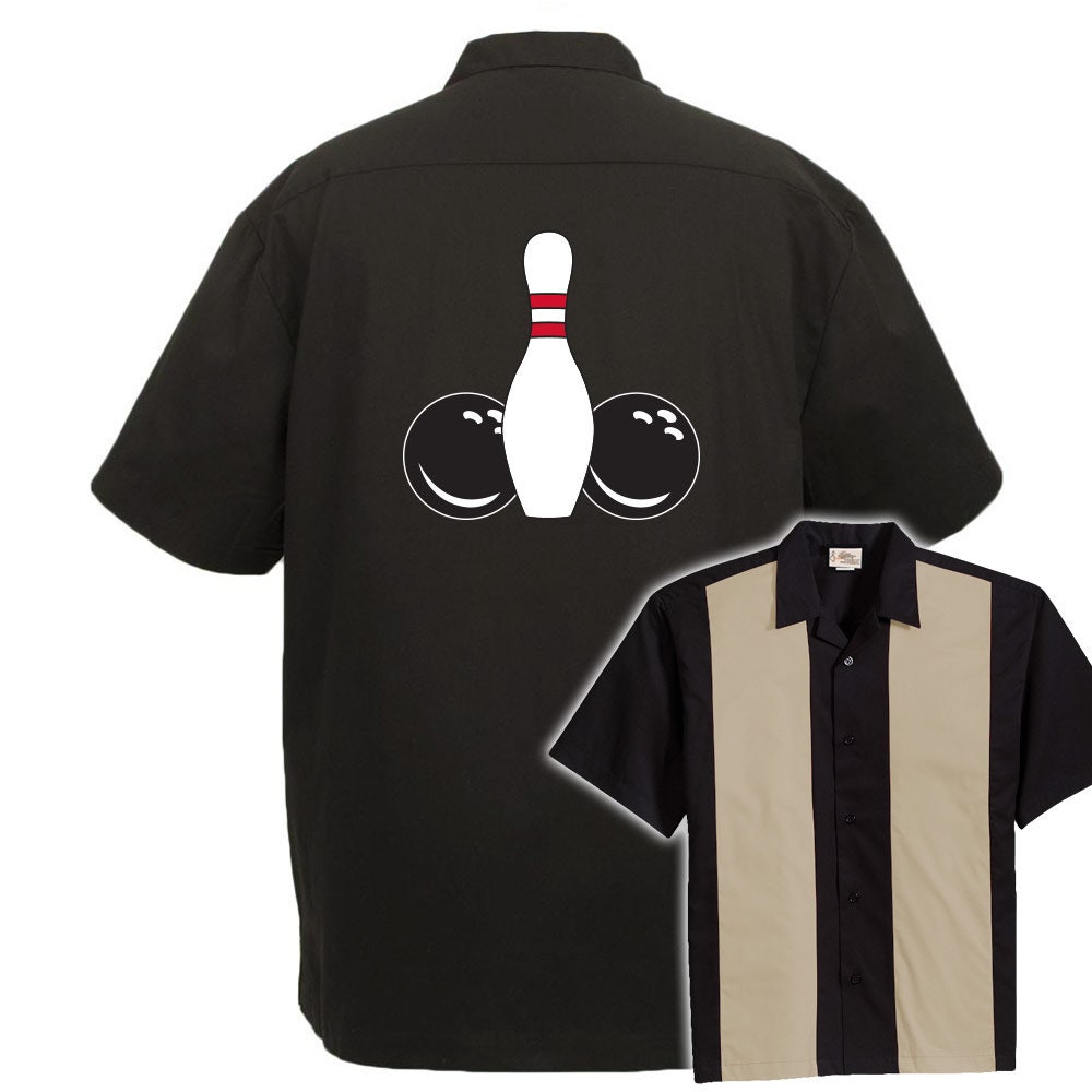 Pin Splash P Classic Retro Bowling Shirt - The Player - Includes Embroidered Name