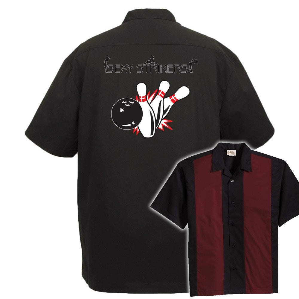 Sexy Strikers Classic Retro Bowling Shirt - The Player - Includes Embroidered Name