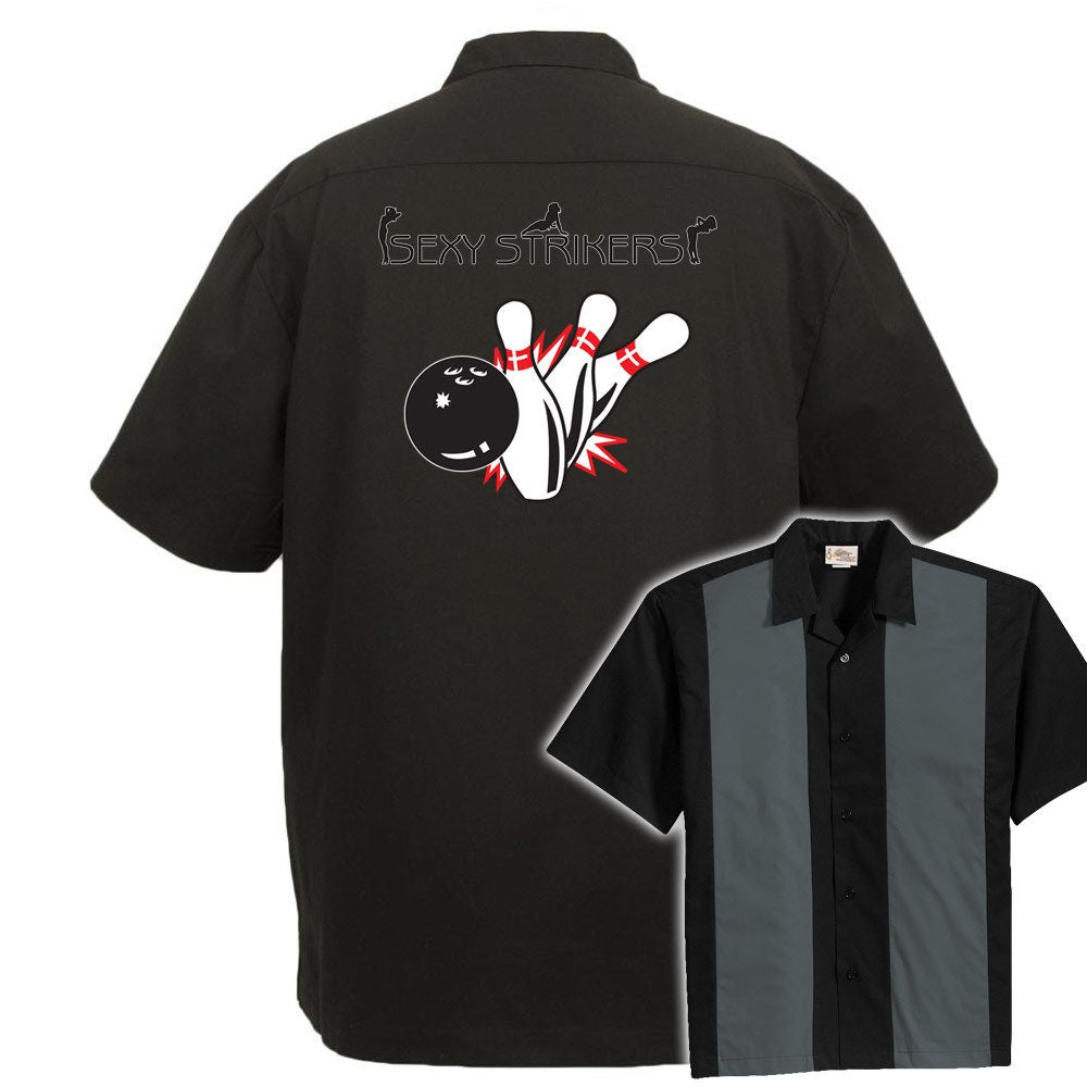 Sexy Strikers Classic Retro Bowling Shirt - The Player - Includes Embroidered Name