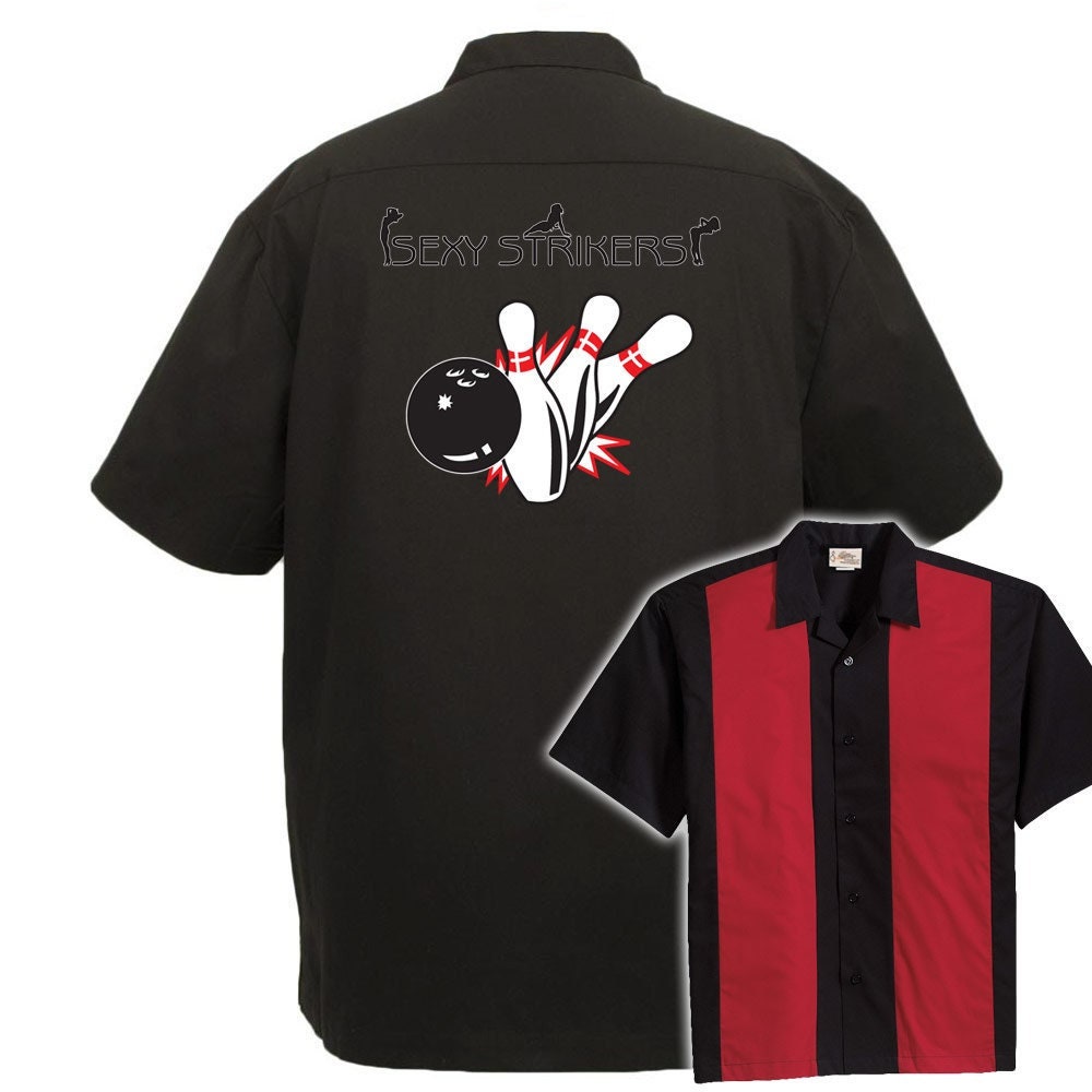 Sexy Strikers Classic Retro Bowling Shirt - The Player - Includes Embroidered Name