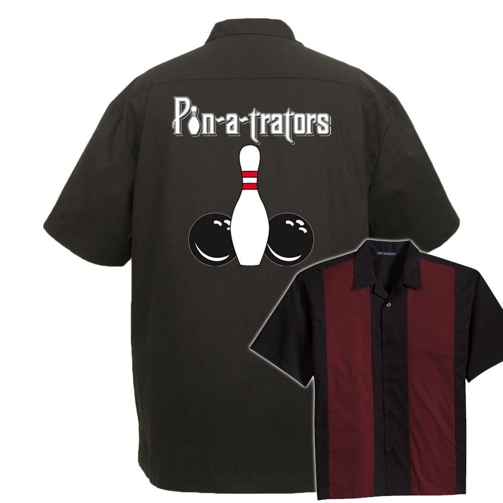 Pin-A-Trators Classic Retro Bowling Shirt - The Player - Includes Embroidered Name