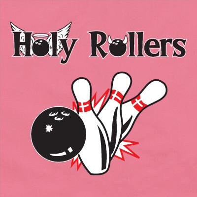 Holy Rollers - Classic Retro Pink Bowling Shirt - Classic  - Includes Embroidered Name