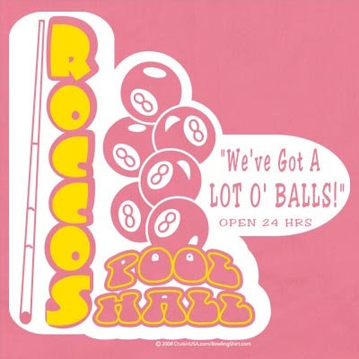 Rocco's Pool Hall - Classic Retro Pink Bowling Shirt - Classic  - Includes Embroidered Name