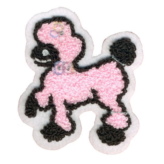 4" Poodle - Hand Sewn Chenille Patch
