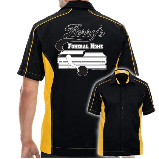 Berry's Funeral Home Classic Retro Bowling Shirt - The Muckler - Includes Embroidered Name #119