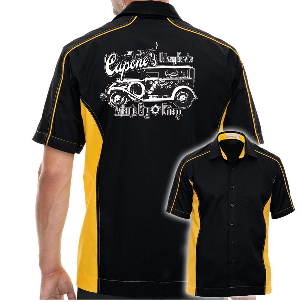 Capone's Delivery Service Classic Retro Bowling Shirt - The Muckler - Includes Embroidered Name