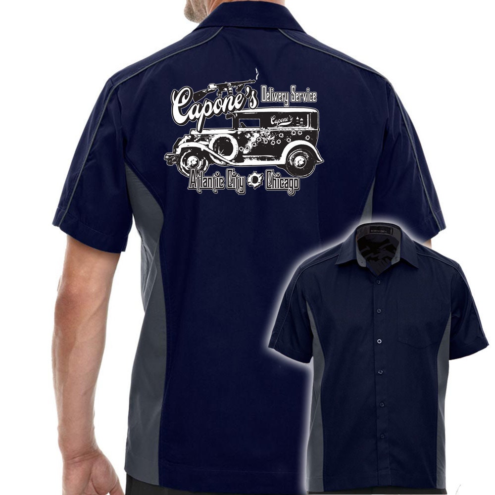 Capone's Delivery Service Classic Retro Bowling Shirt - The Muckler - Includes Embroidered Name