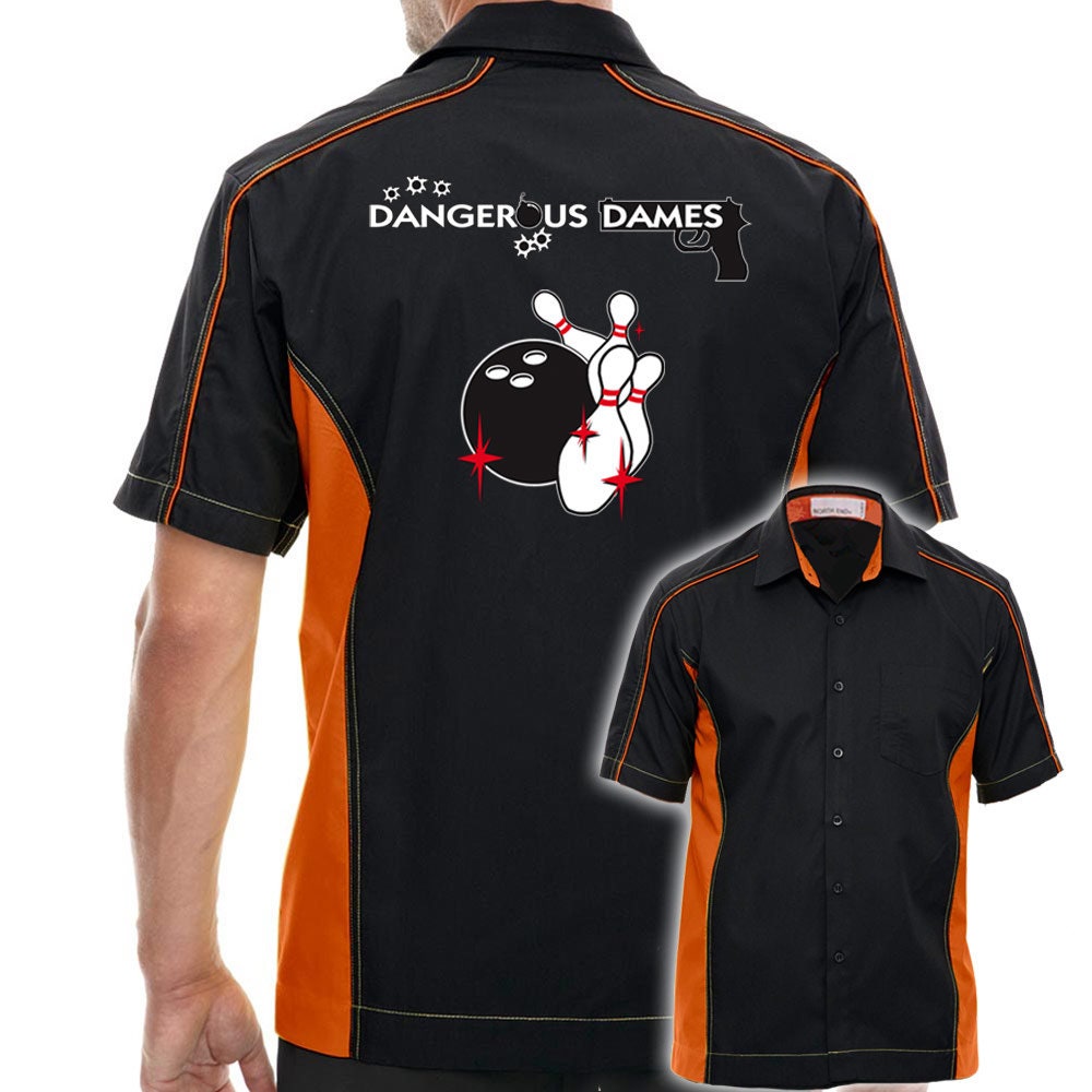Dangerous Dames Classic Retro Bowling Shirt - The Muckler - Includes Embroidered Name