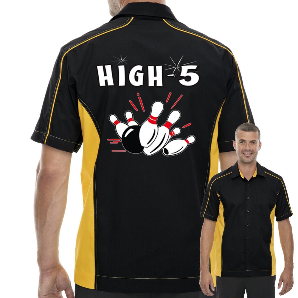High 5 Classic Retro Bowling Shirt - The Muckler - Includes Embroidered Name #126/127