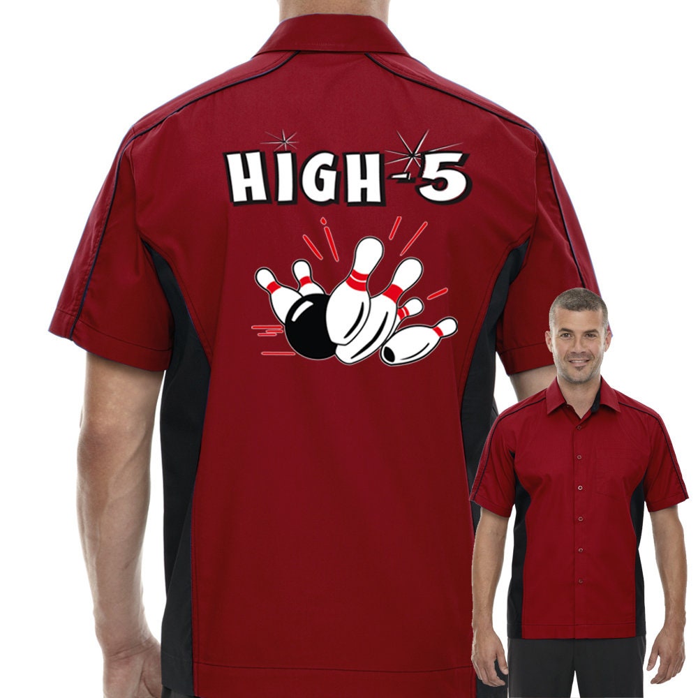 High 5 Classic Retro Bowling Shirt - The Muckler - Includes Embroidered Name #126/127