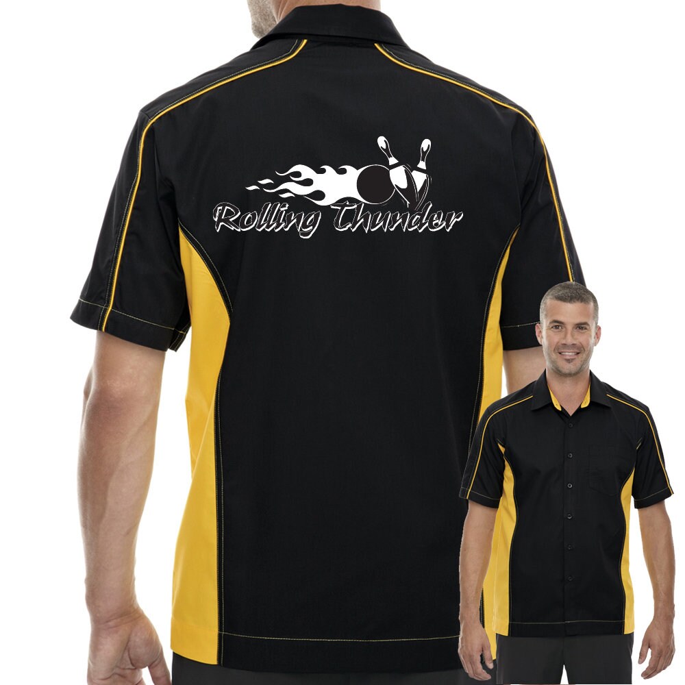 Rolling Thunder Classic Retro Bowling Shirt - The Muckler - Includes Embroidered Name