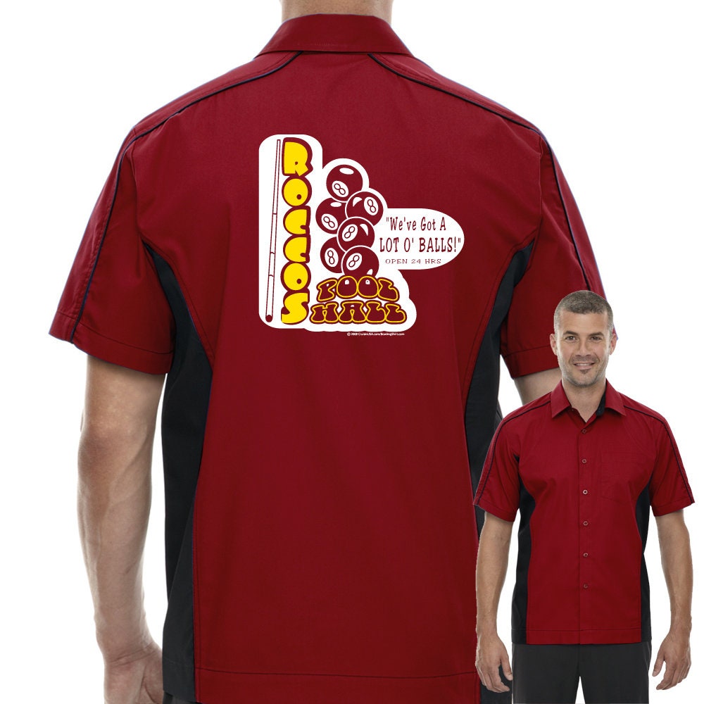 Rocco's Pool Hall Classic Retro Bowling Shirt - The Muckler - Includes Embroidered Name