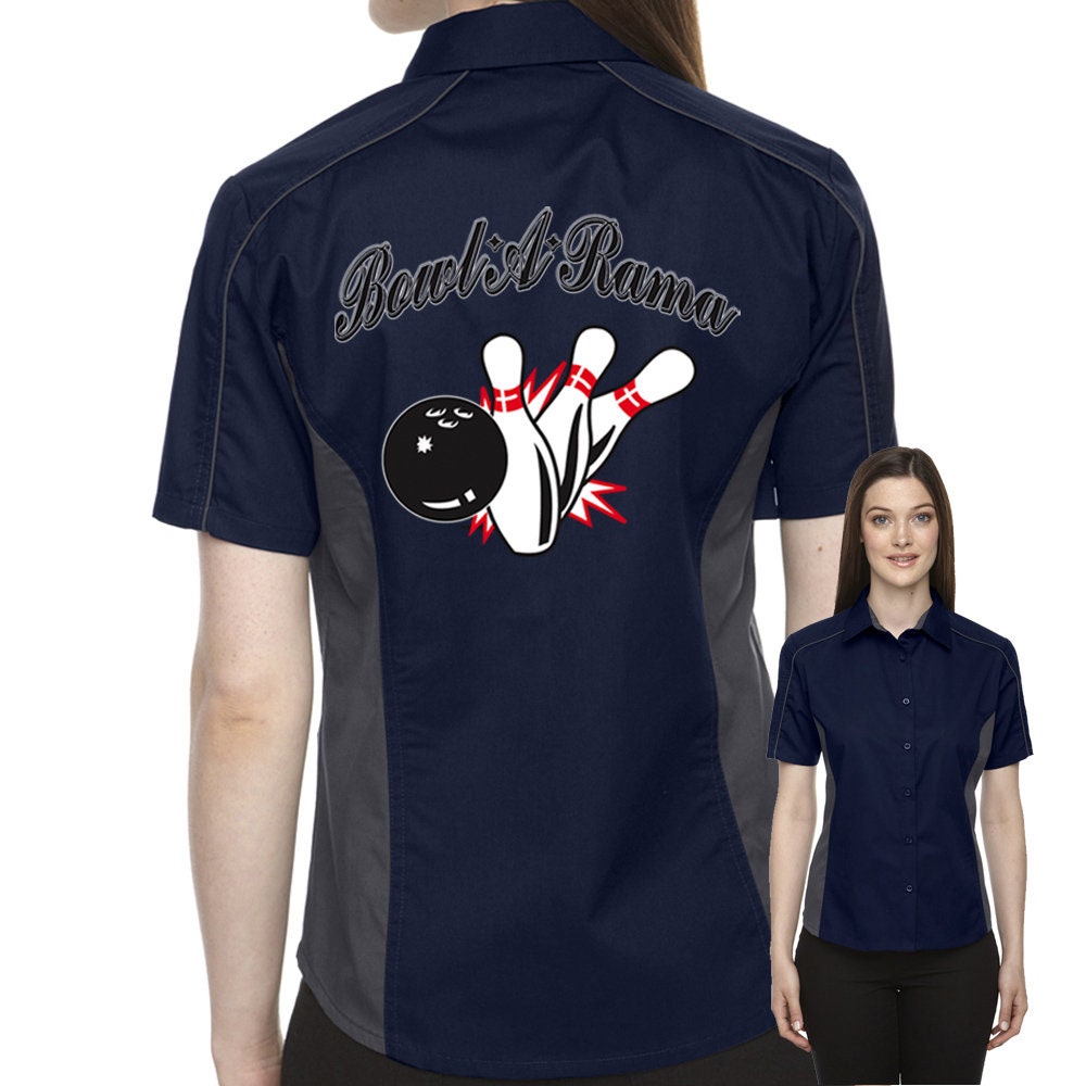 Bowl-A-Rama Classic Retro Bowling Shirt - The Muckler (Ladies) - Includes Embroidered Name #158/125