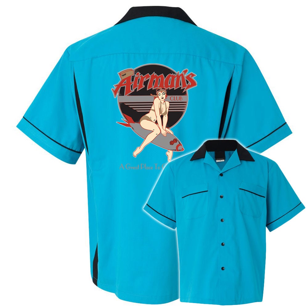 Airman's Classic Retro Bowling Shirt- Classic 2.0 - Includes Embroidered Name