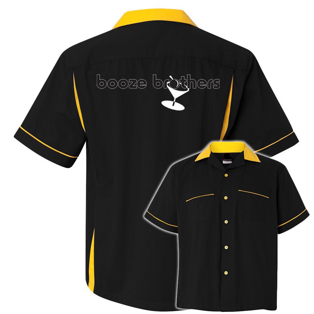 Booze Brothers Classic Retro Bowling Shirt- Classic 2.0 - Includes Embroidered Name