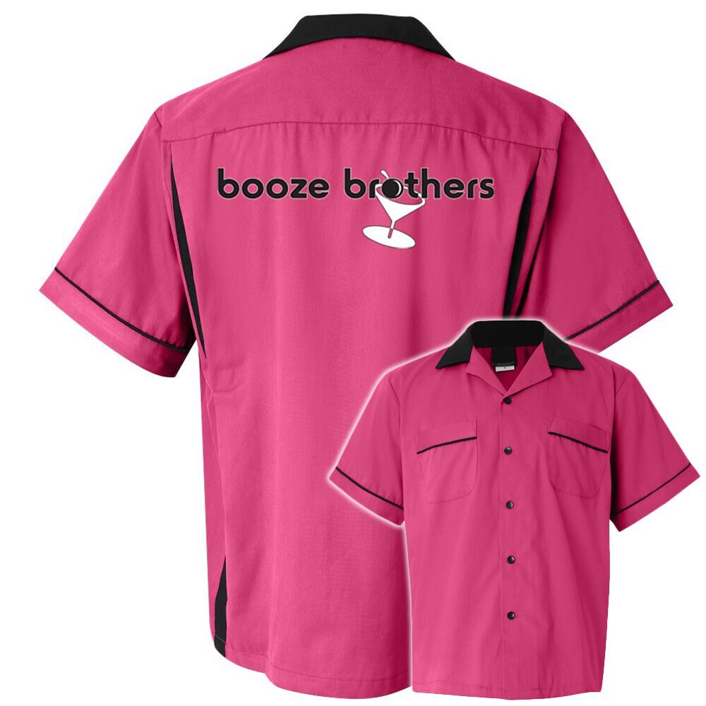 Booze Brothers Classic Retro Bowling Shirt- Classic 2.0 - Includes Embroidered Name