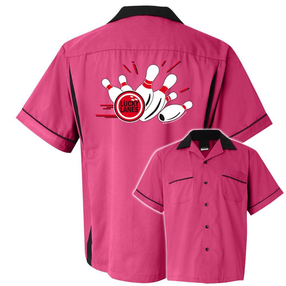 Lucky Lanes Classic Retro Bowling Shirt- Classic 2.0 - Includes Embroidered Name #128