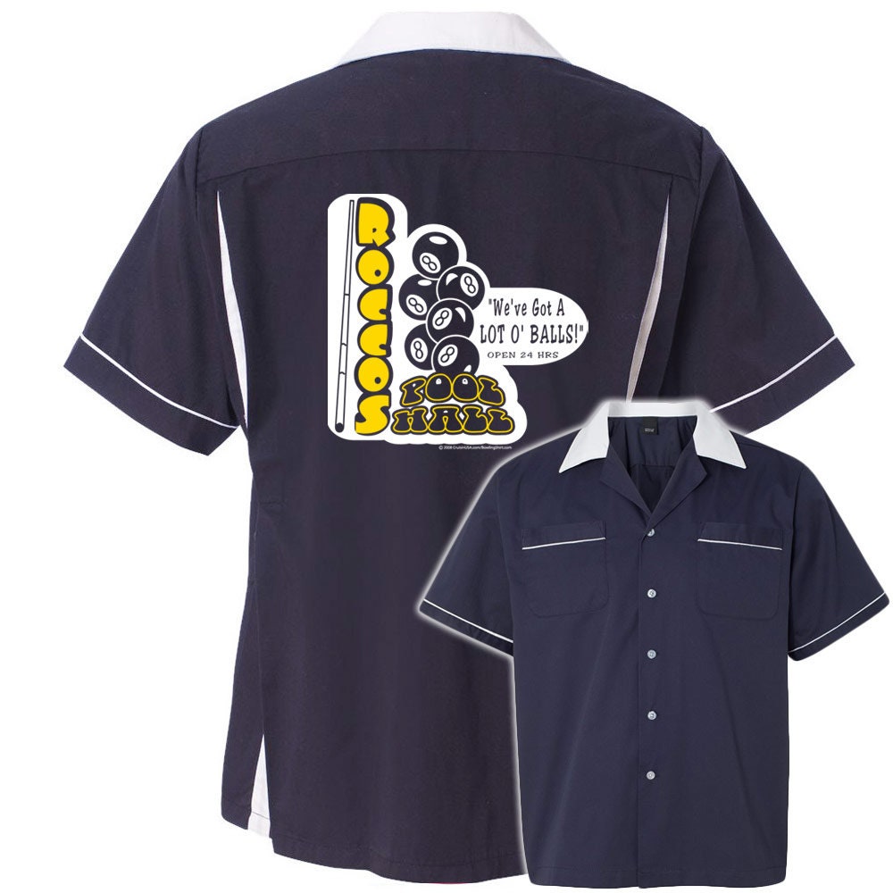 Rocco's Pool Hall Classic Retro Bowling Shirt- Classic 2.0 - Includes Embroidered Name