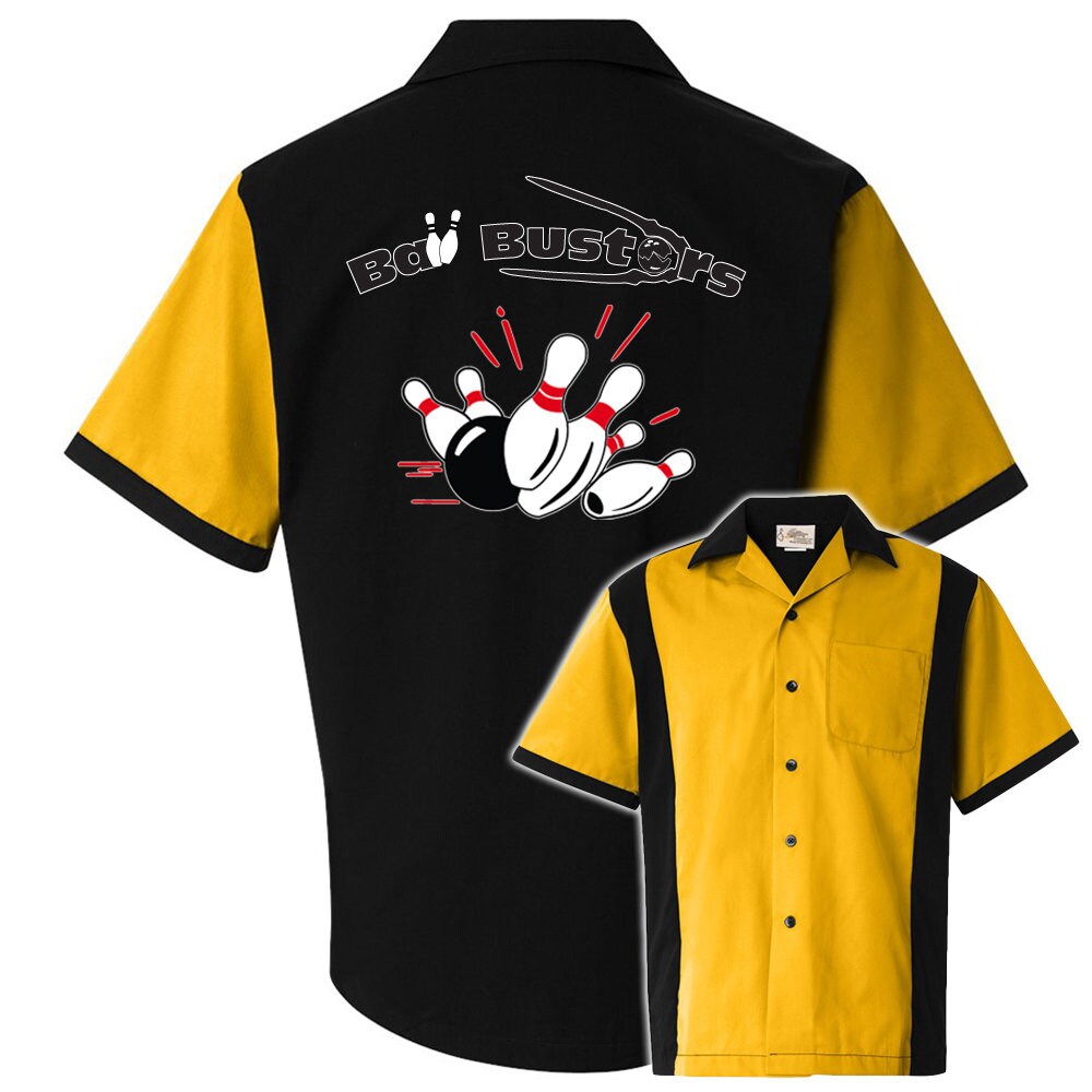 Ball Busters Classic Retro Bowling Shirt - Retro Two - Includes Embroidered Name