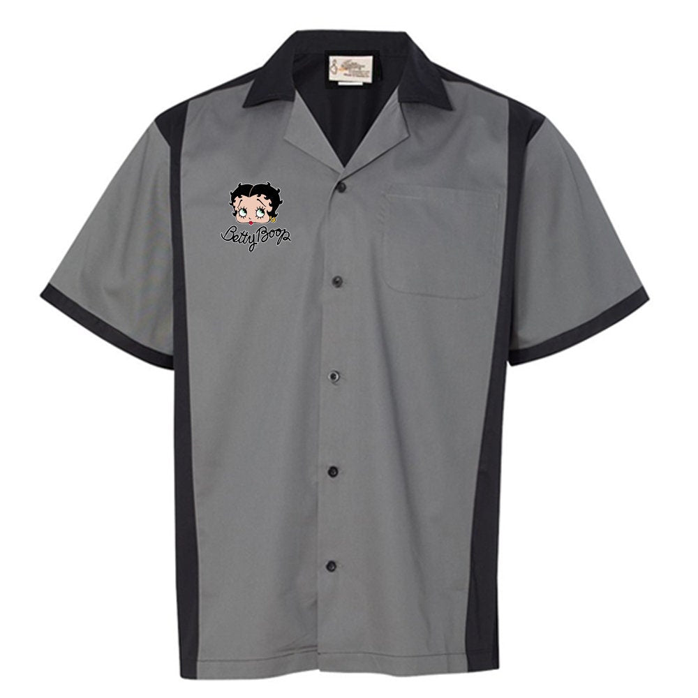 Betty Boop Face Classic Retro Bowling Shirt - Retro Two - Includes Embroidered Name
