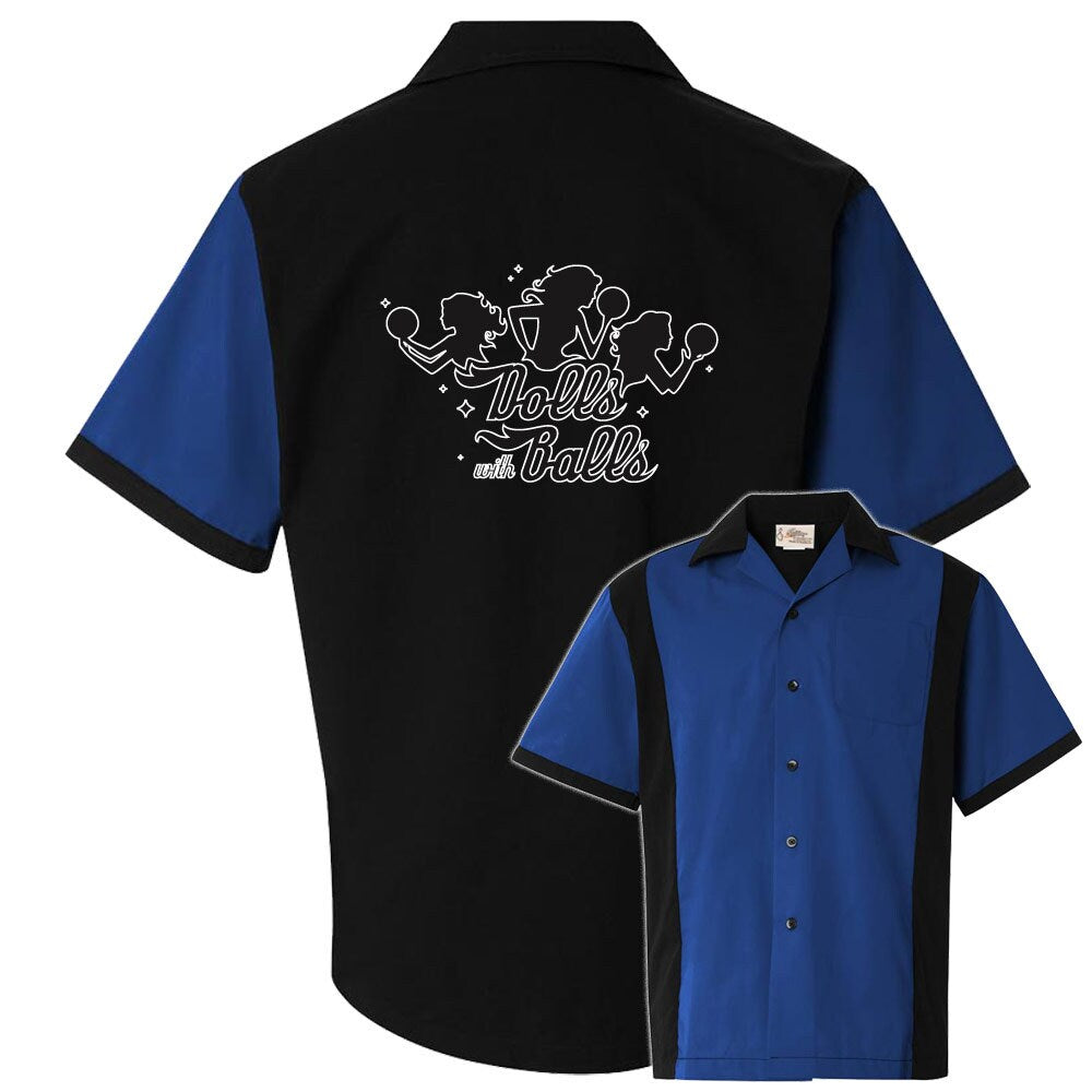 Dolls With Balls Classic Retro Bowling Shirt - Retro Two - Includes Embroidered Name #156