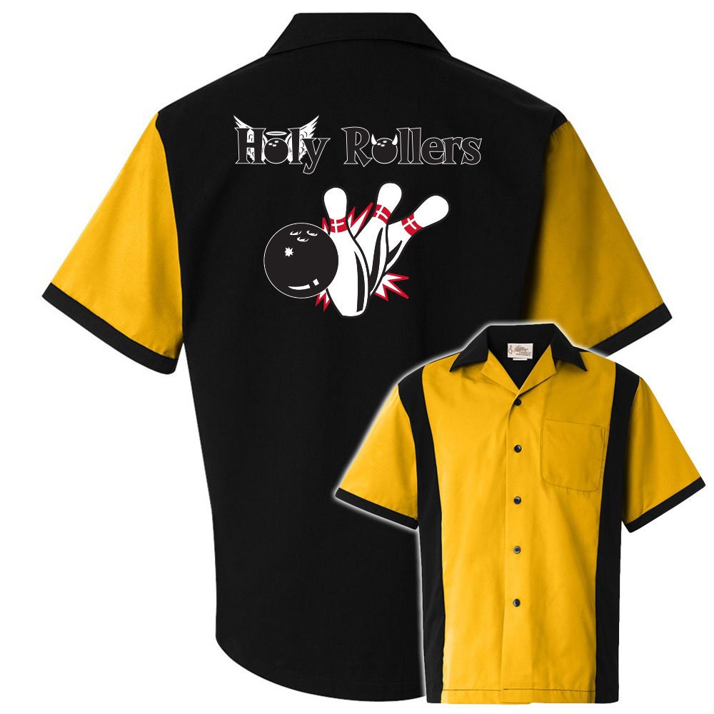 Holy Rollers Classic Retro Bowling Shirt - Retro Two - Includes Embroidered Name