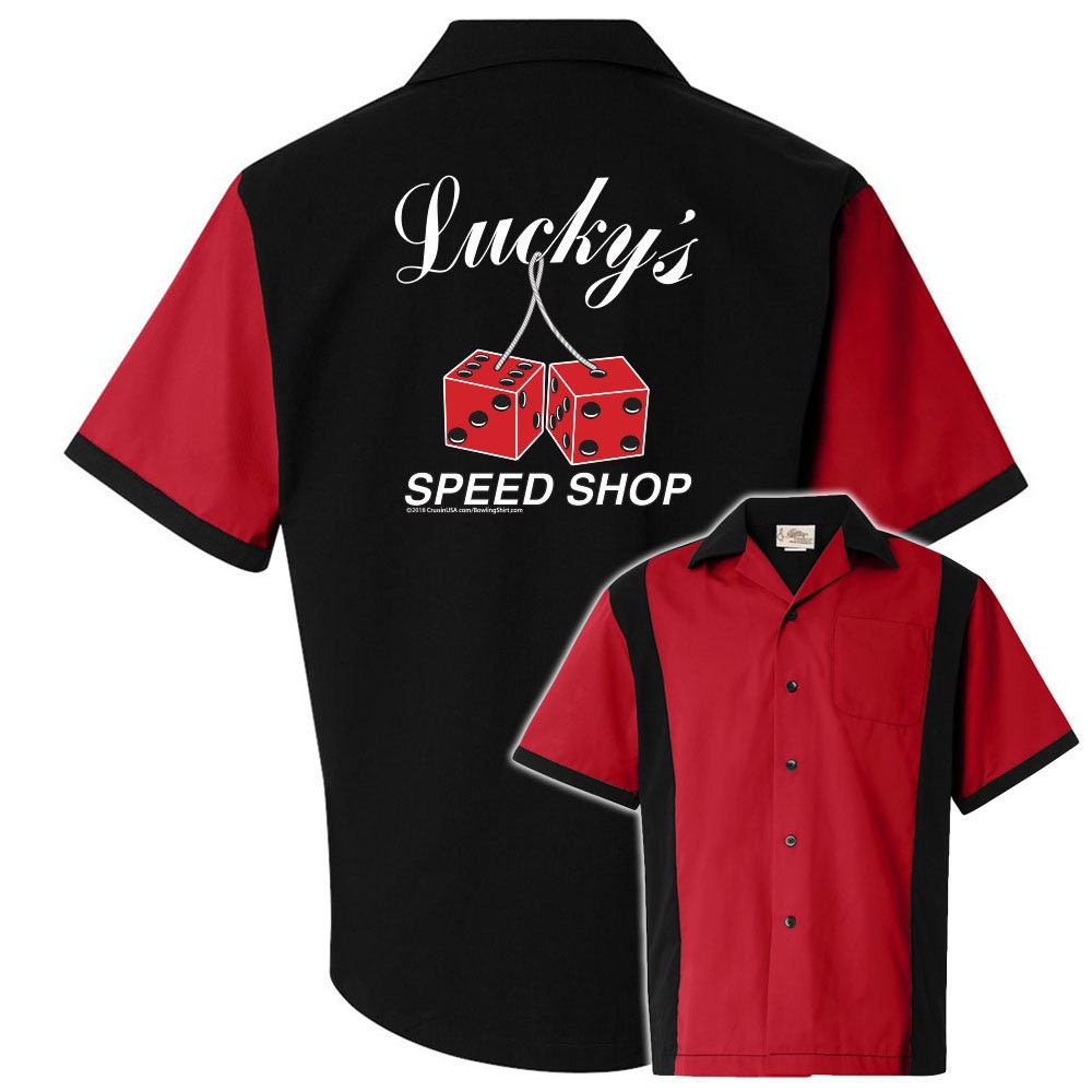 Lucky's Speed Classic Retro Bowling Shirt - Retro Two - Includes Embroidered Name