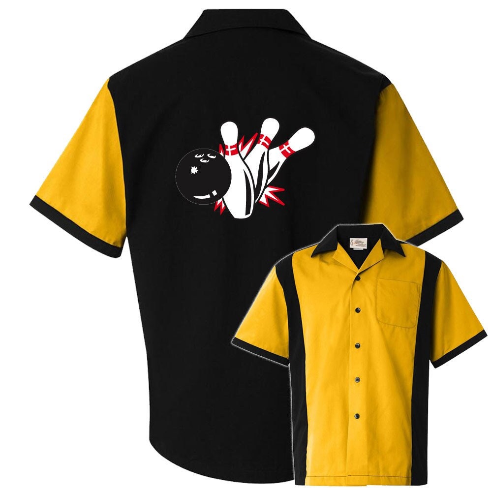 Pin Splash B Classic Retro Bowling Shirt - Retro Two - Includes Embroidered Name #125