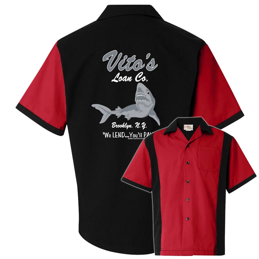 Vito's Loan Co. Classic Retro Bowling Shirt - Retro Two - Includes Embroidered Name