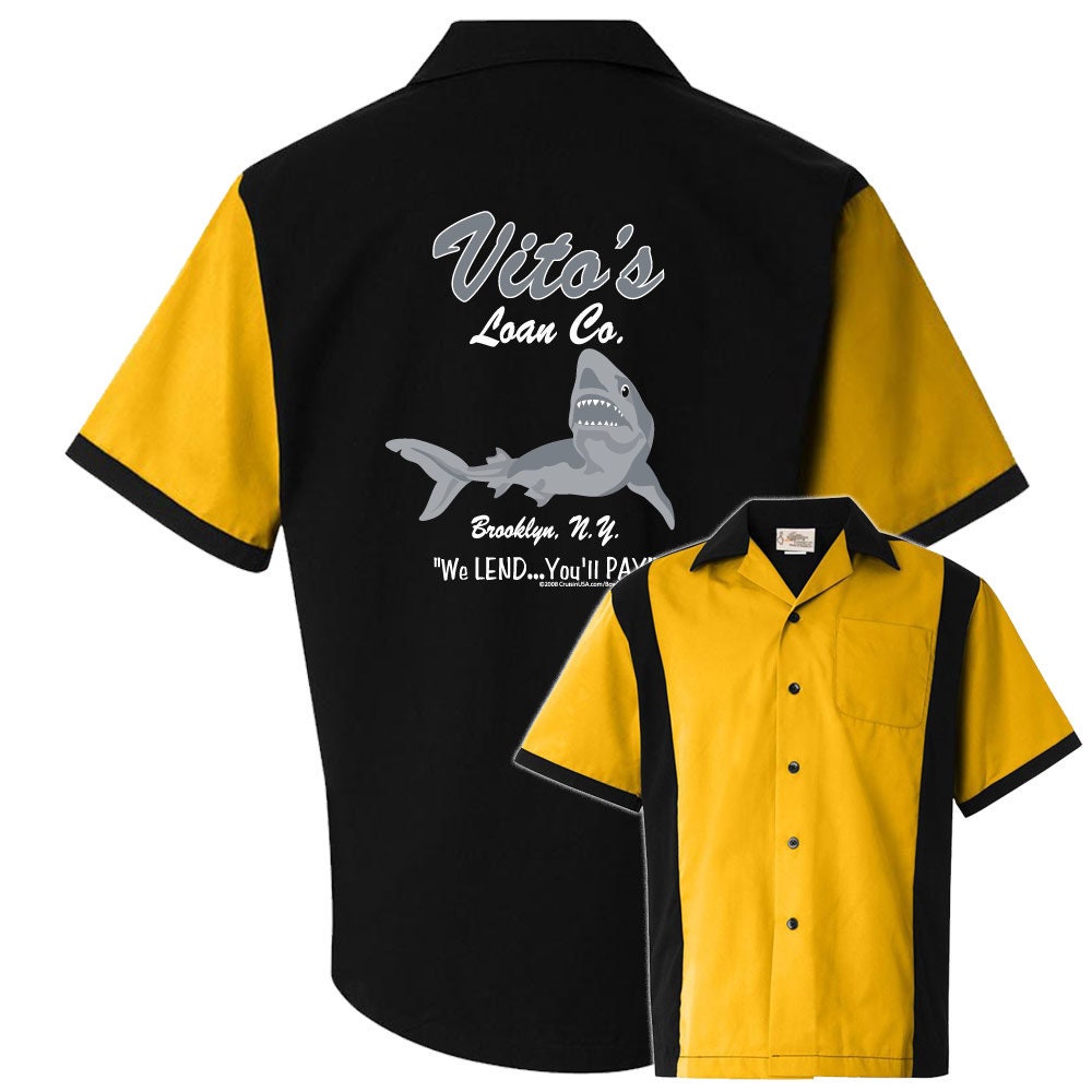 Vito's Loan Co. Classic Retro Bowling Shirt - Retro Two - Includes Embroidered Name