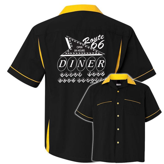 Route 66 Diner Classic Retro Bowling Shirt - Classic 2.0 - Includes Embroidered Name