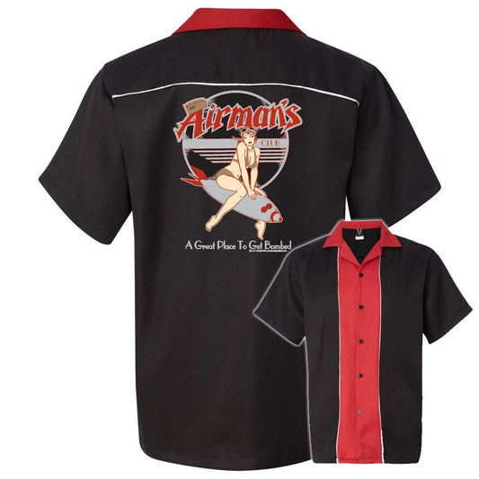 Airman's Club Classic Retro Bowling Shirt - Swing Master 2.0 - Includes Embroidered Name