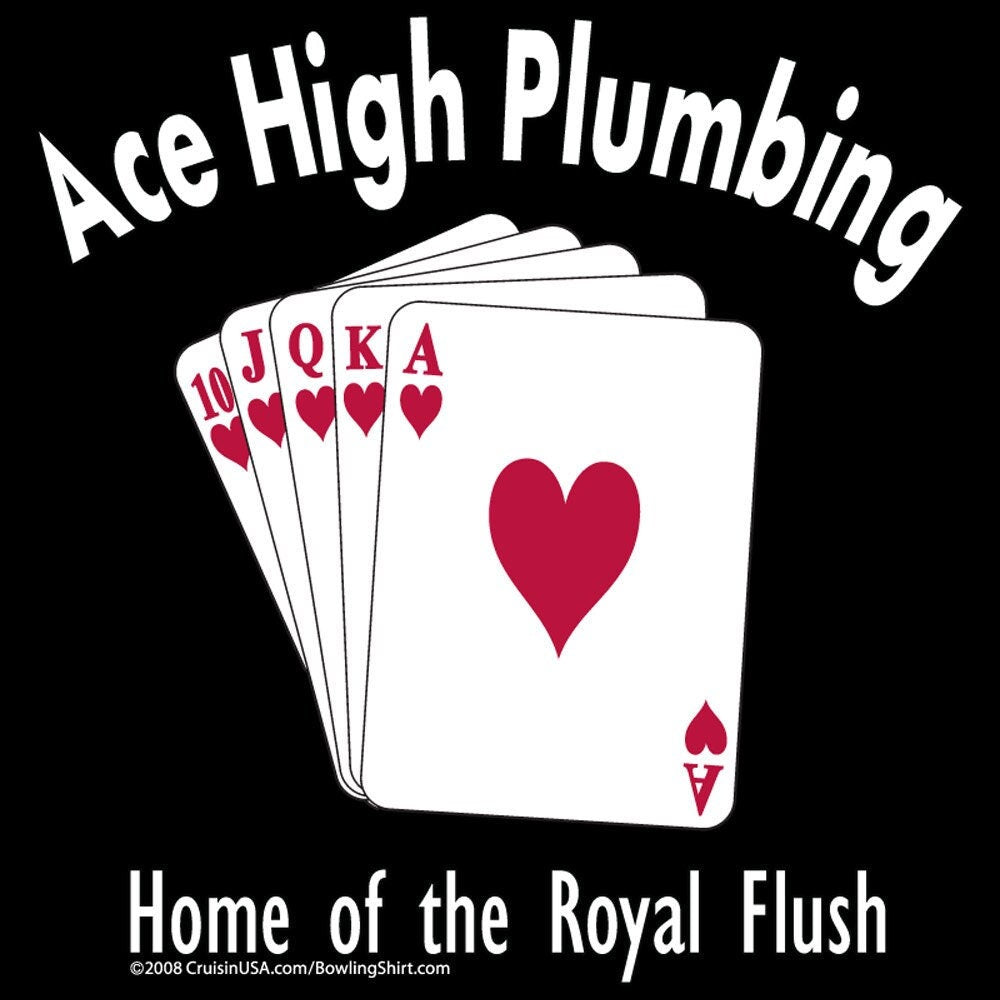 Ace High Plumbing Classic Retro Bowling Shirt - Swing Master 2.0 - Includes Embroidered Name
