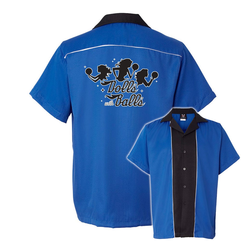 Dolls With Balls Classic Retro Bowling Shirt - Swing Master 2.0 - Includes Embroidered Name #156