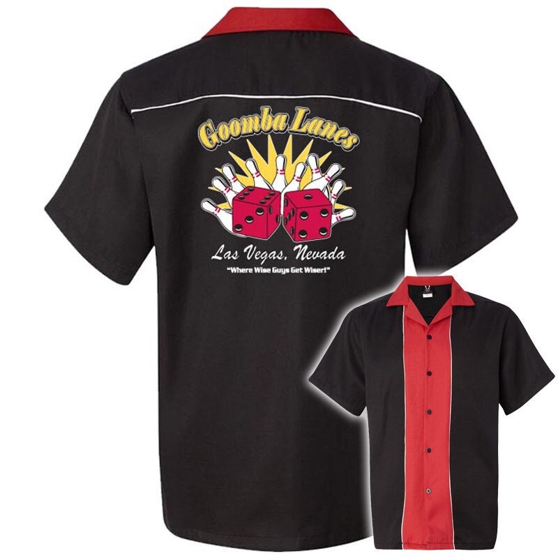 Goomba Lanes Classic Retro Bowling Shirt - Swing Master 2.0 - Includes Embroidered Name #123