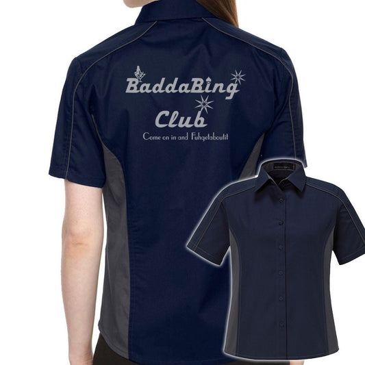 Baddabing Club Classic Retro Bowling Shirt - The Muckler (Ladies) - Includes Embroidered Name #118