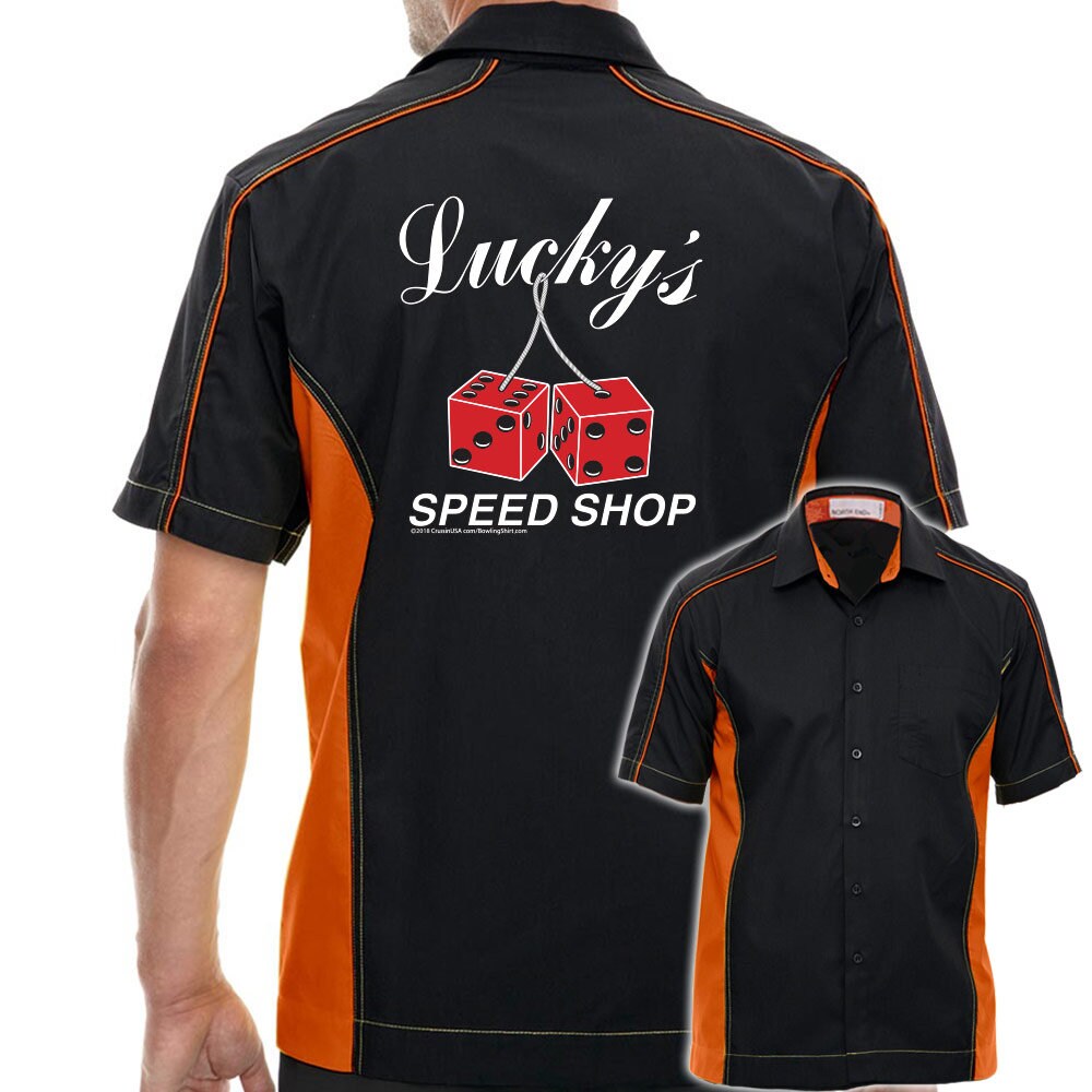 Lucky's Speed Shop Classic Retro Bowling Shirt - The Muckler - Includes Embroidered Name