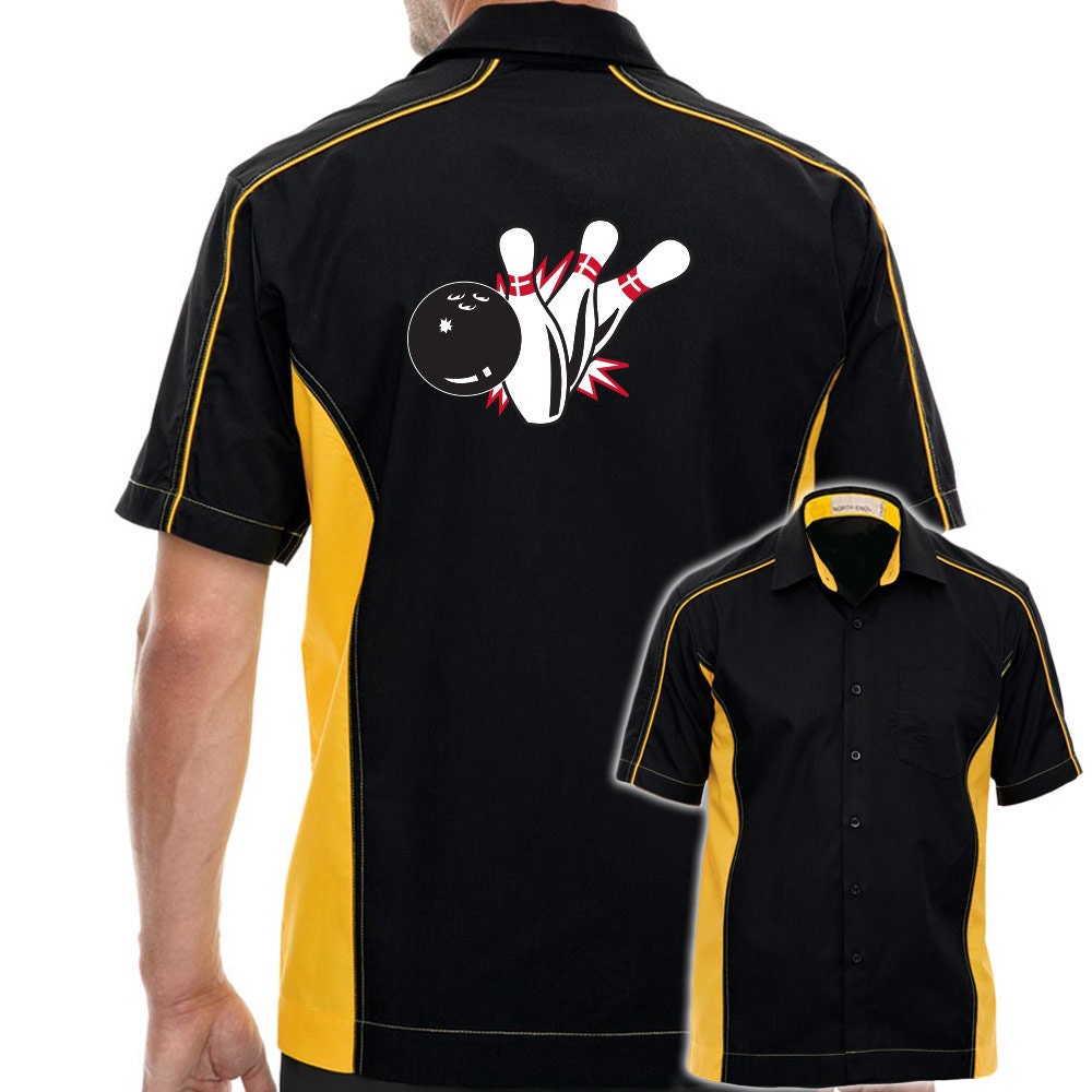 Pin Splash B Classic Retro Bowling Shirt - The Muckler - Includes Embroidered Name #125