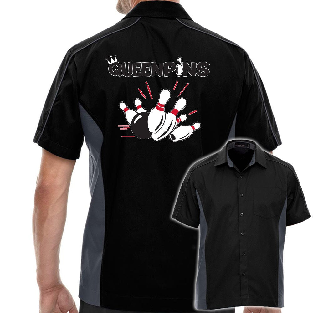 Queen Pins Classic Retro Bowling Shirt - The Muckler - Includes Embroidered Name