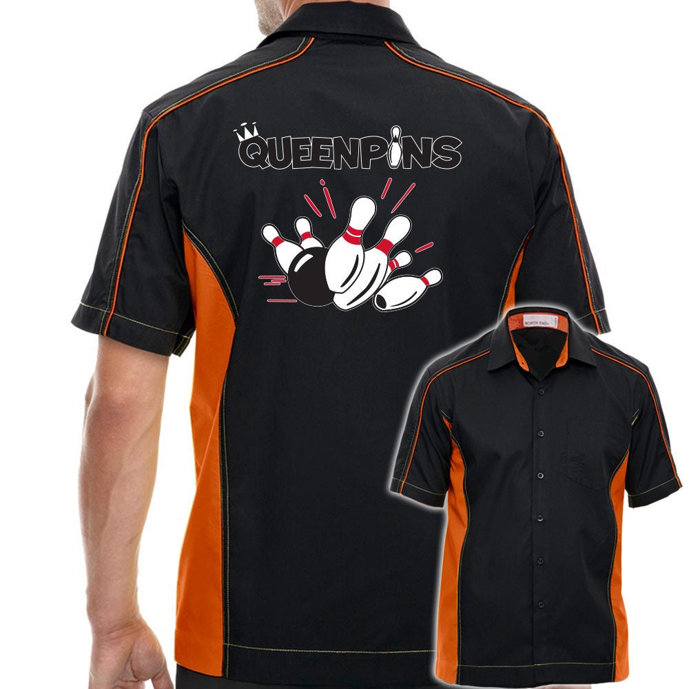 Queen Pins Classic Retro Bowling Shirt - The Muckler - Includes Embroidered Name