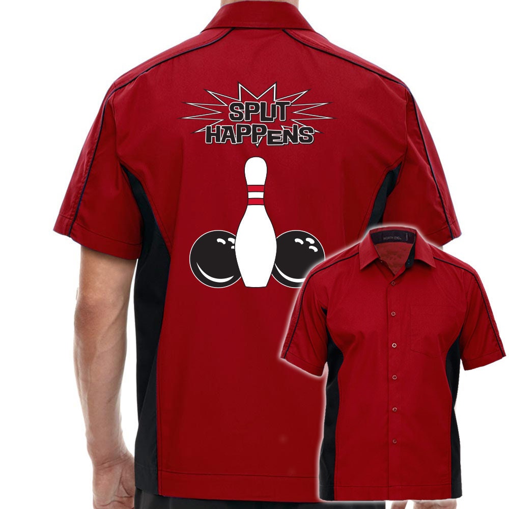 Split Happens Classic Retro Bowling Shirt - The Muckler - Includes Embroidered Name