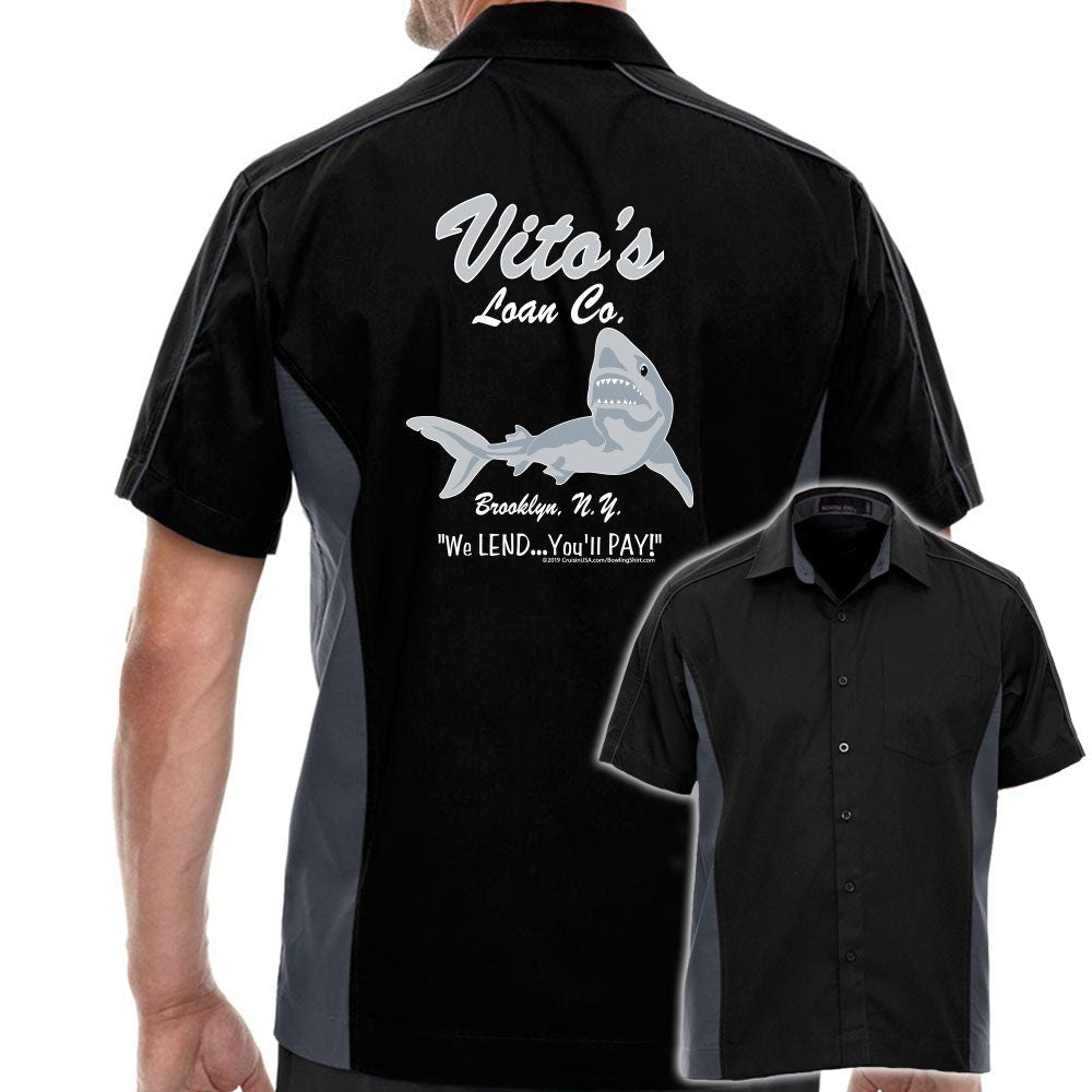 Vito's Loan Co. Classic Retro Bowling Shirt - The Muckler - Includes Embroidered Name