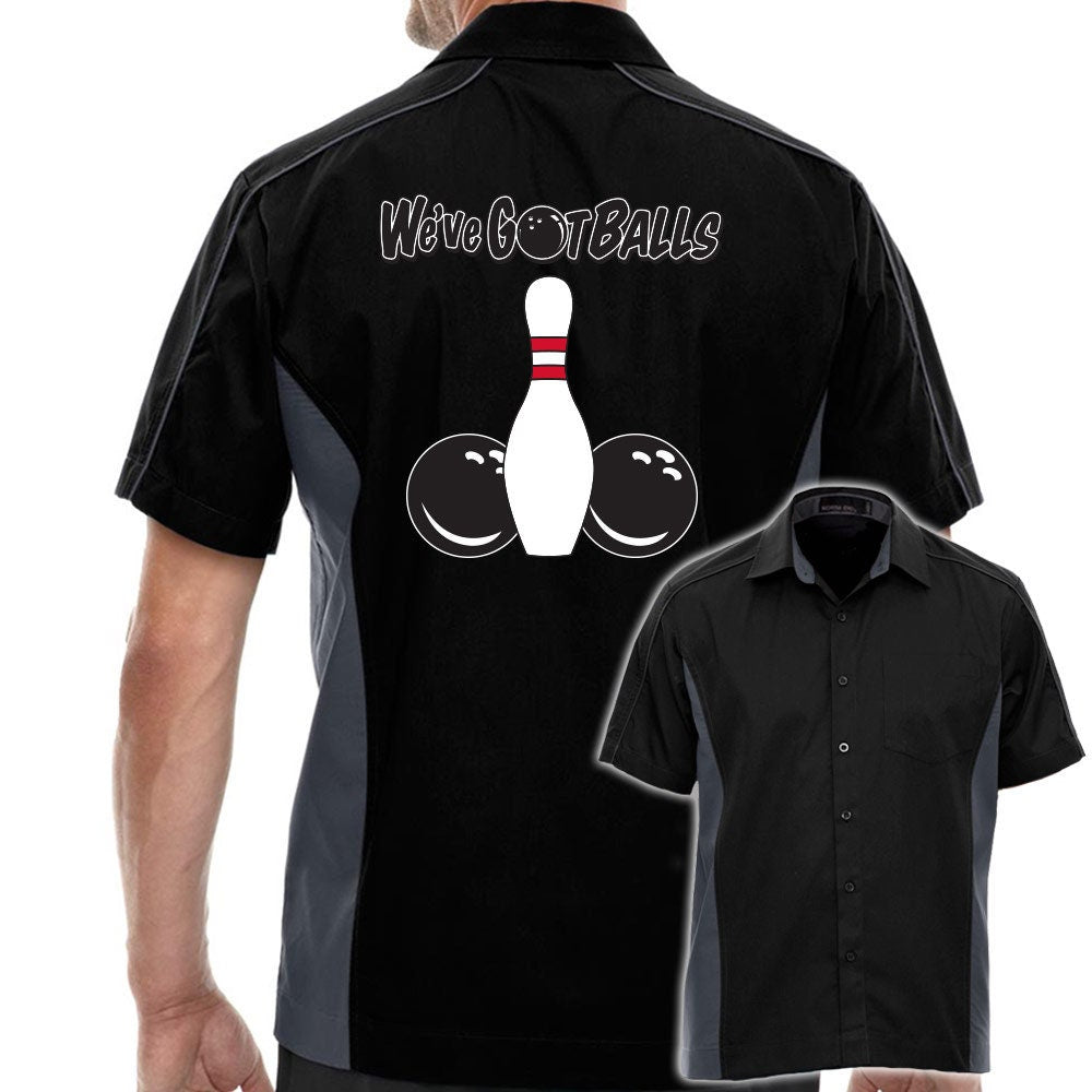 We've Got Balls Classic Retro Bowling Shirt - The Muckler - Includes Embroidered Name